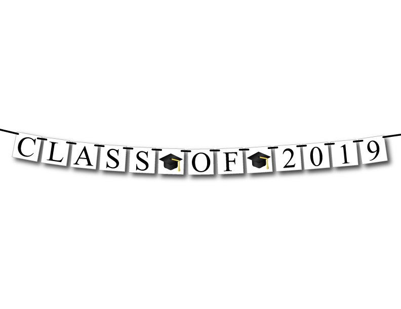 Class of 2019 banner - graduation party banner - Celebrating Together