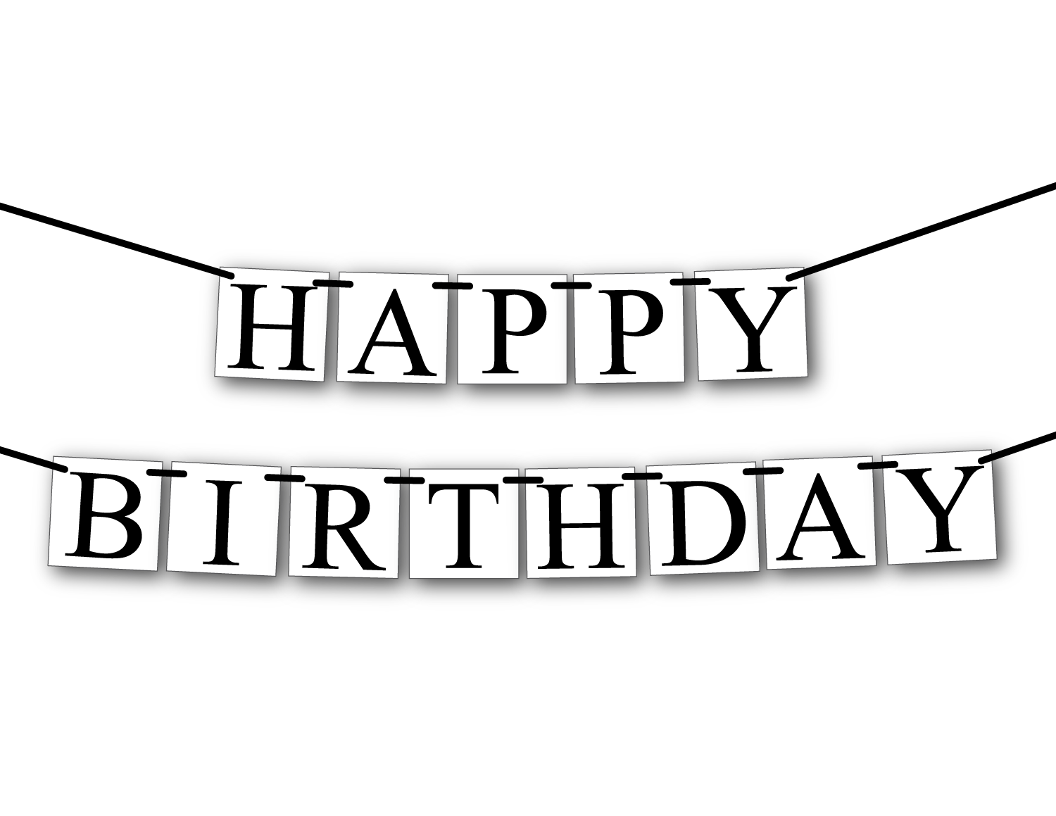happy birthday banner - birthday party decorations - Celebrating Together