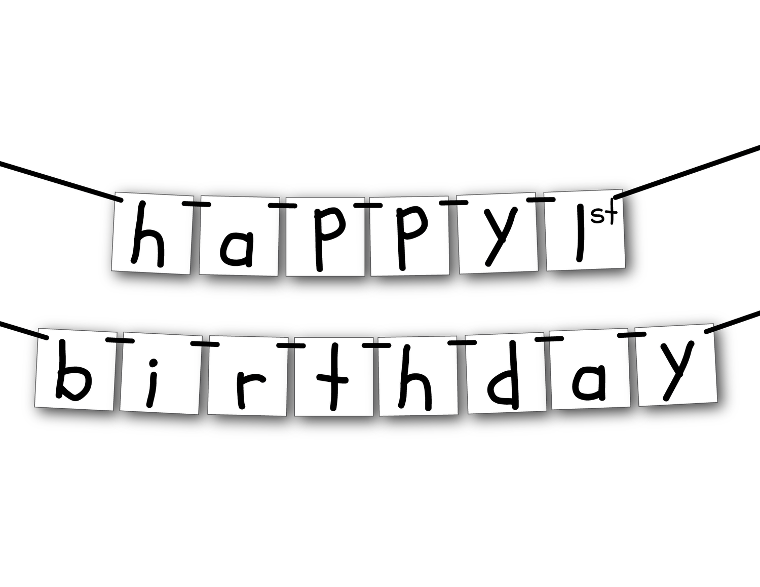 happy birthday banner - birthday party decorations - Celebrating Together