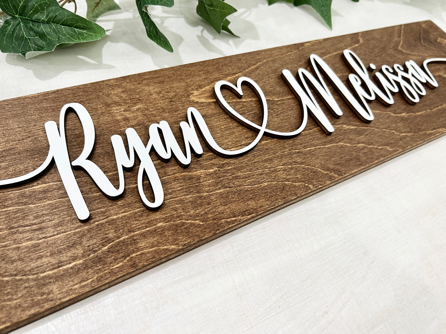 personalized couple's name sign