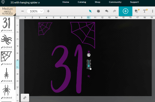 glowforge ready design file for engraved halloween decor and halloween signs - Melissa Talbott
