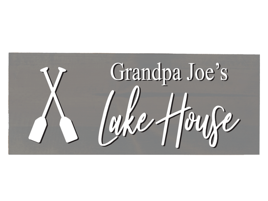 Personalized Lake House Sign - Paddles