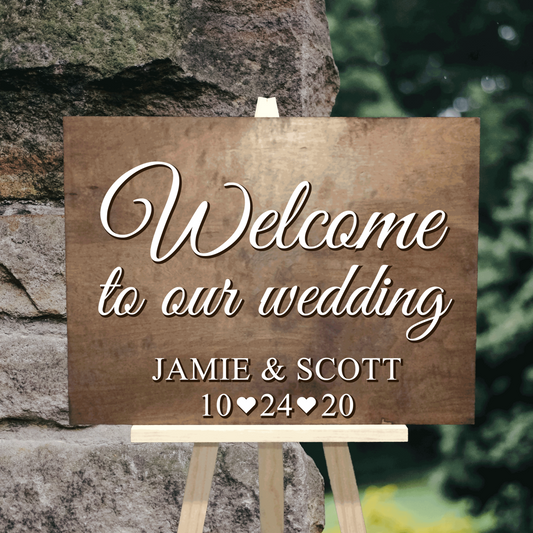 3D welcome to our wedding sign - custom wedding decor