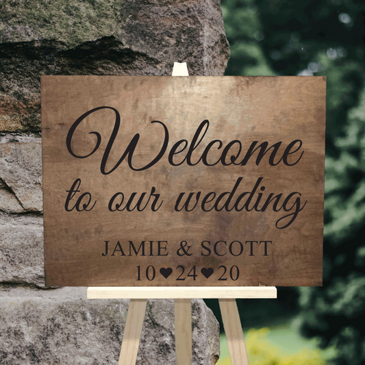 personalized wedding welcome sign