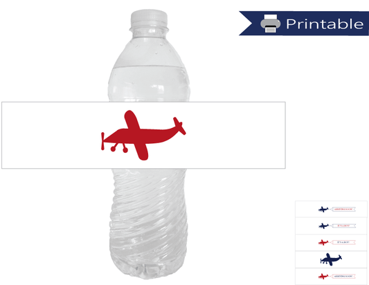 DIY airplane water bottle labels - Celebrating Together