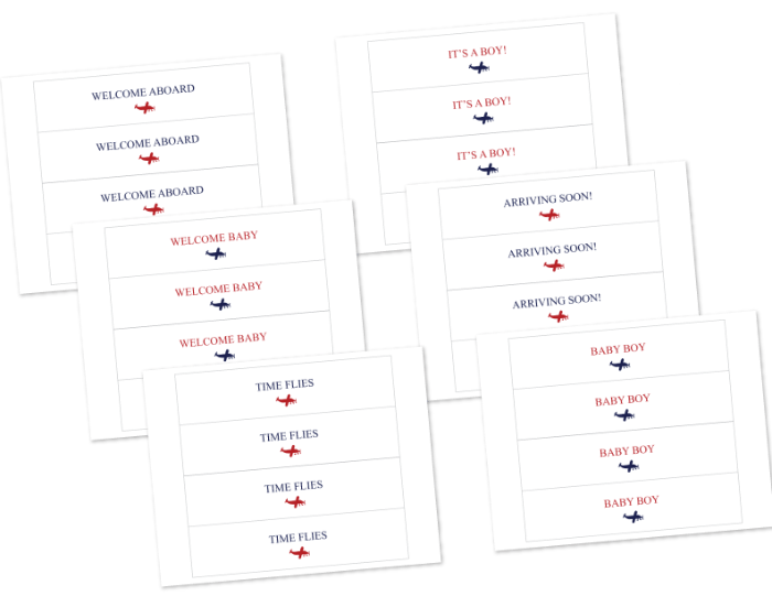 diy airplane baby shower water bottle labels - Celebrating Together