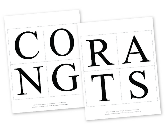 diy congrats banner - printable graduation party decorations - Celebrating Together