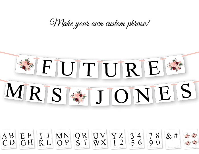 Printable Create Your Own Phrase Banner - Coral and Maroon Watercolor – Celebrating Together printable-create-your-own-phrase-banner-coral-and-maroon-watercolor-celebrating-together