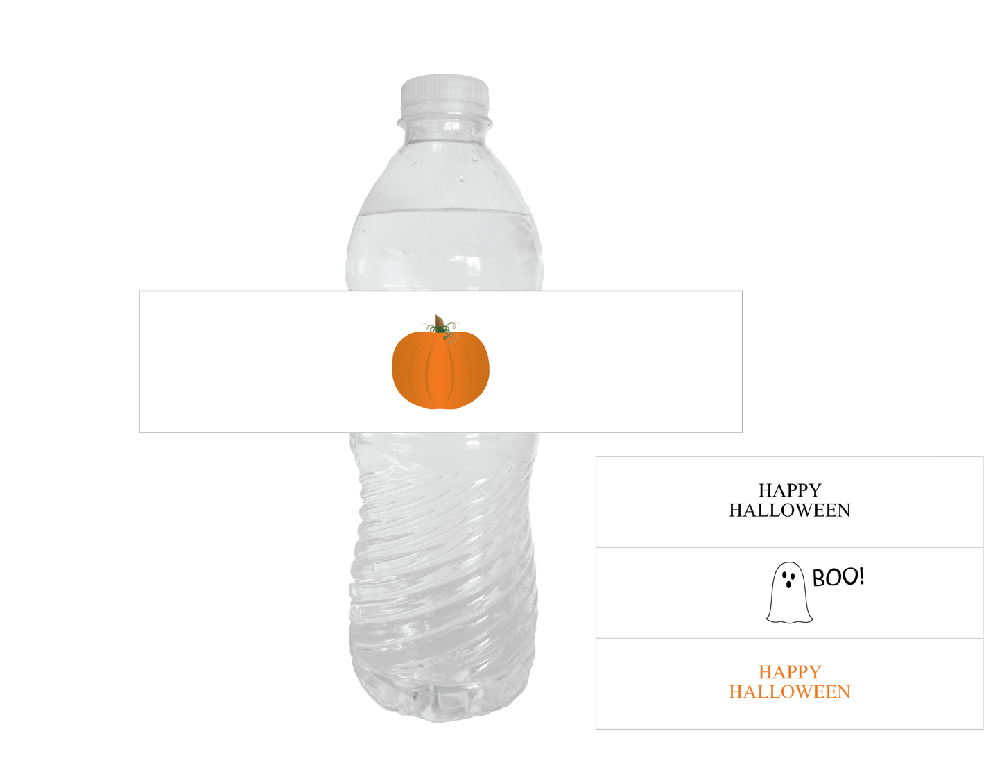Printable ghost water bottle labels - Celebrating Together