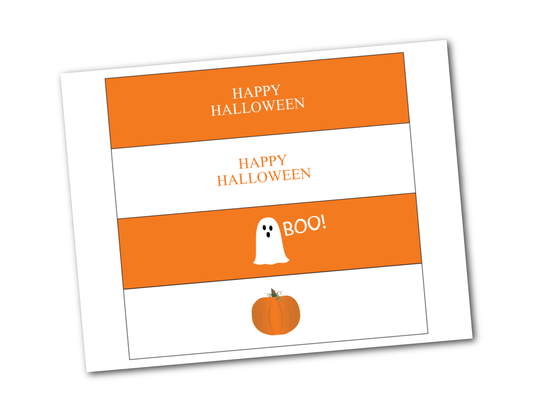 printable happy halloween water bottle labels - Celebrating Together