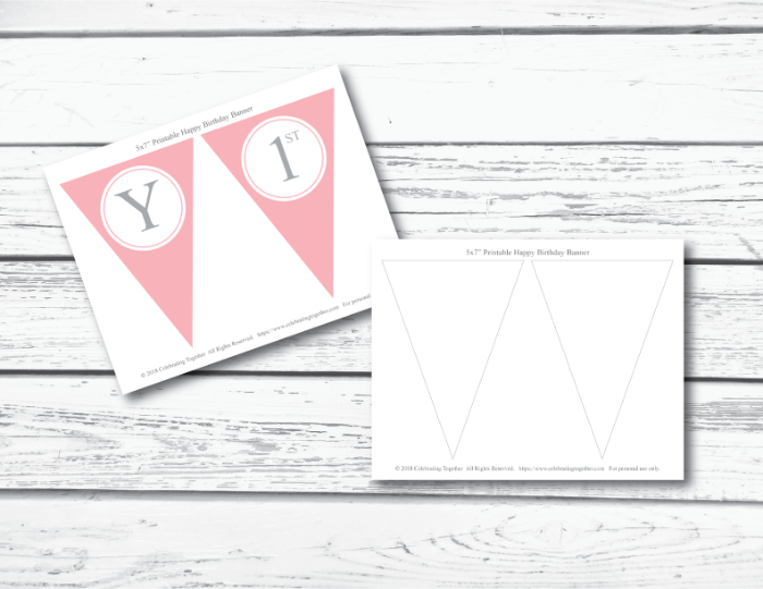 DIY girls birthday banner - Celebrating Together