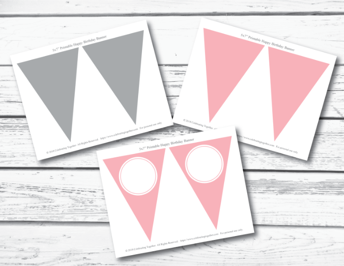 Printable birthday flags - Celebrating Together