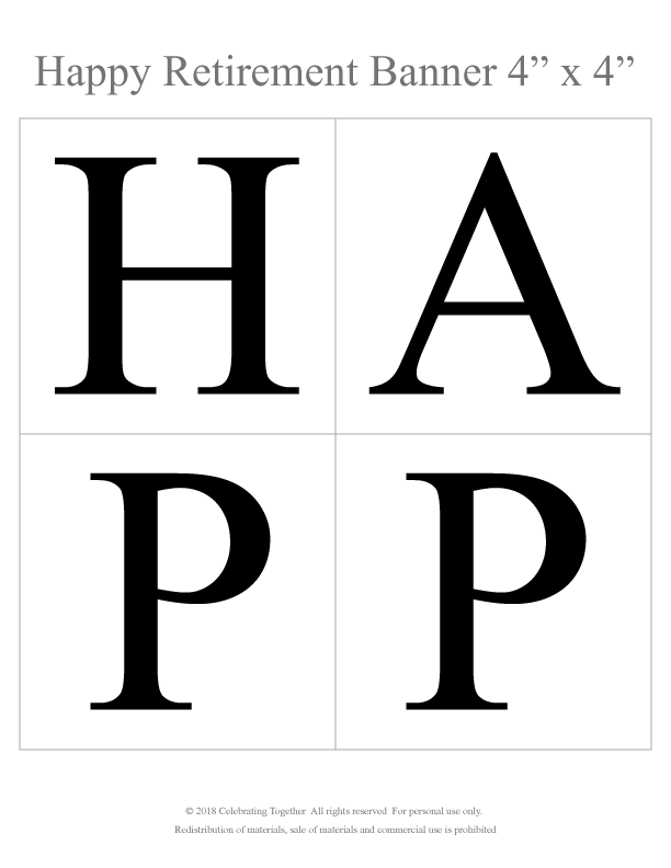 DIY happy retirement banner - Celebrating Together