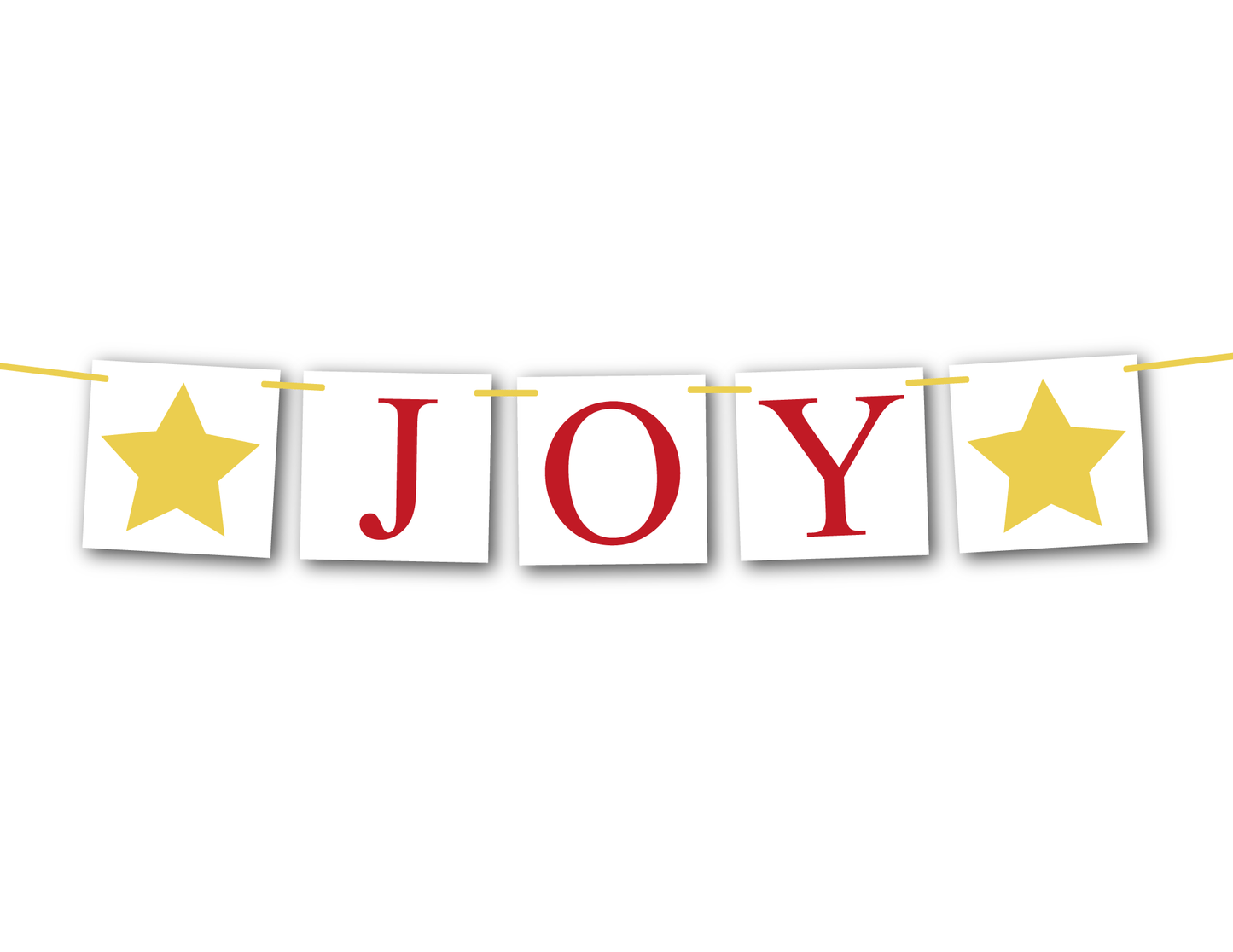 Red and Gold Printable Joy Banner