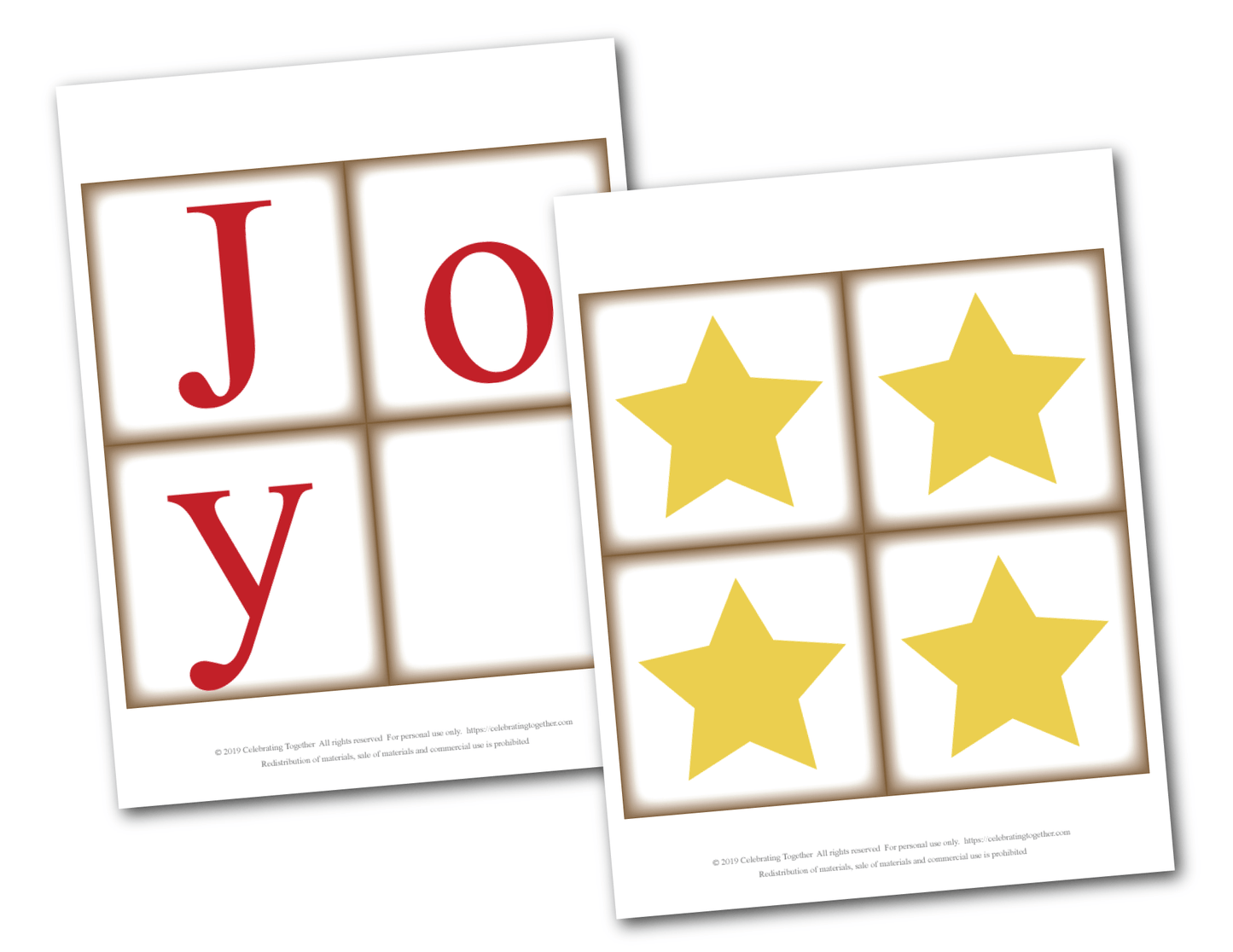 printable Christmas banner - DIY Joy banner - Celebrating Together