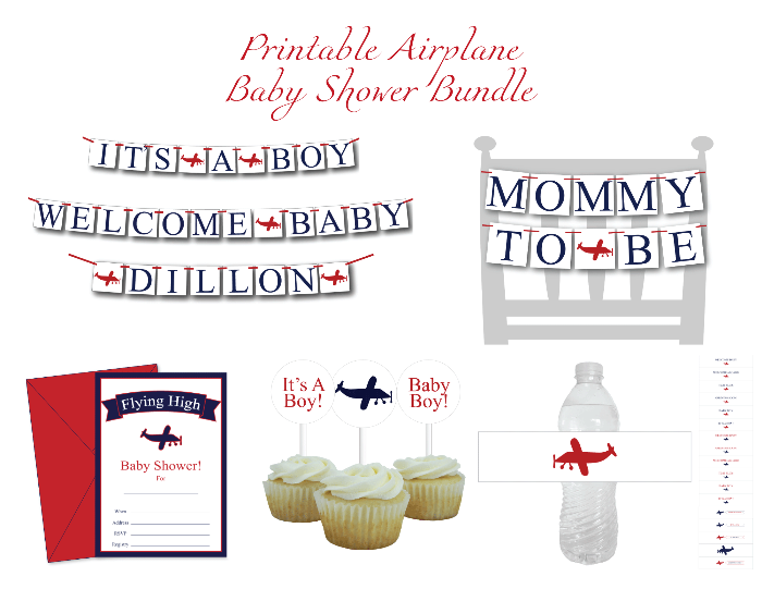 Airplane baby best sale shower centerpieces