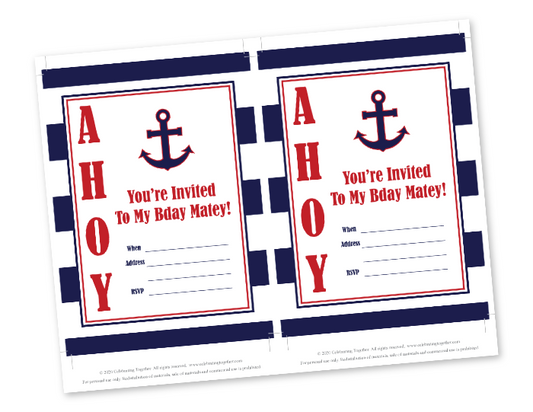 diy nautical birthday invitations - Celebrating Together