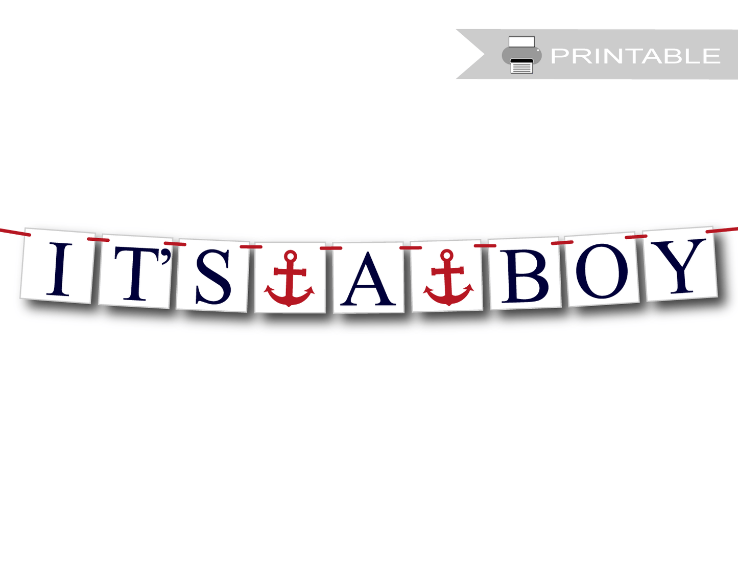 printable it's a boy banner - Celebrating Together