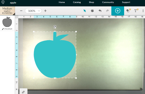 apple svg for Glowforge laser cutter - laser engrave and cut files - Melissa Talbott