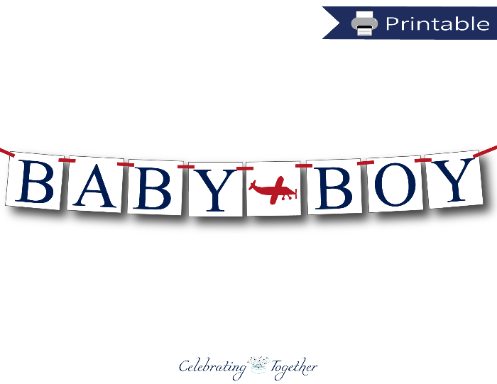 Baby boy banner store printable