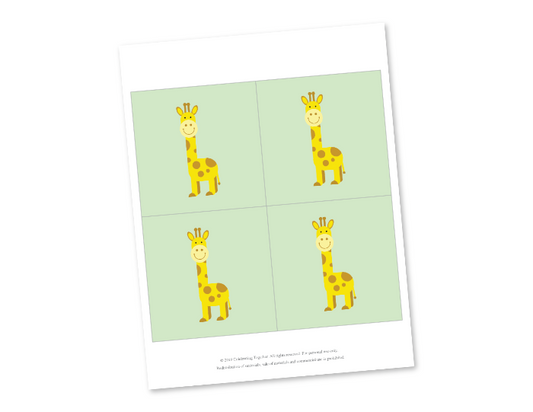 Printable giraffes for baby shower banner- Celebrating Together