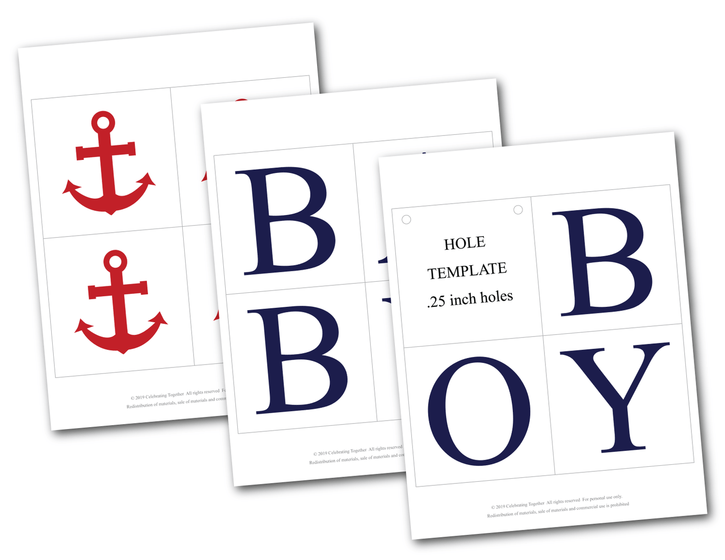 DIY nautical baby shower banner - Celebrating Together