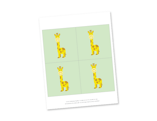 Printable giraffes for baby shower decor - Celebrating Together