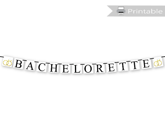 diy bachelorette party banner - printable bachelorette decorations - Celebrating Together