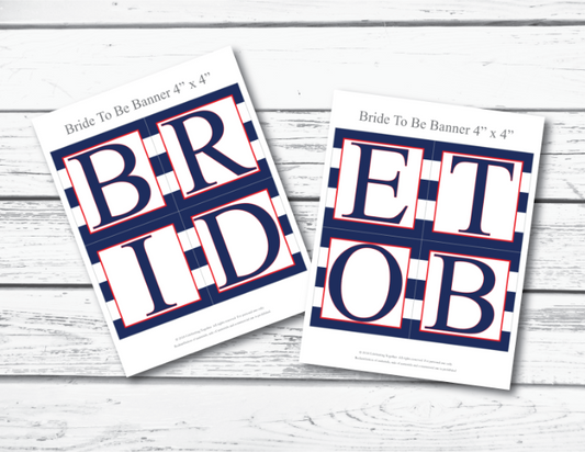 bridal shower banner printable pages - Celebrating Together