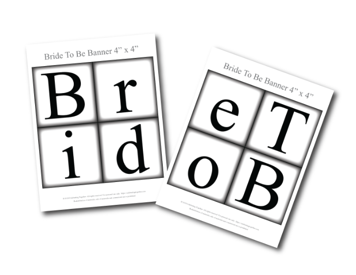diy bride to be banner template - Celebrating Together