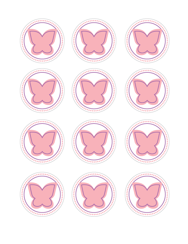 Printable pink butterflies - Celebrating Together