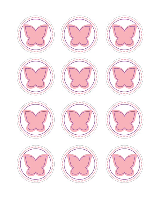 Printable pink butterflies - Celebrating Together