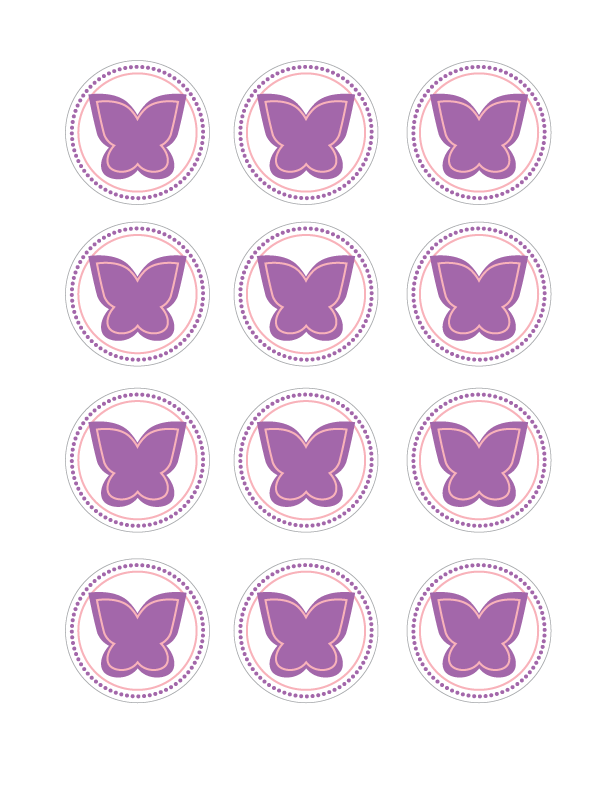 printable purple butterflies for girls birthday party decor - Celebrating Together
