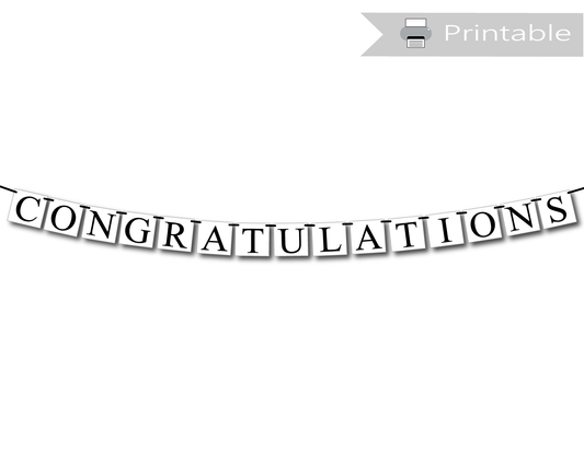 DIY congratulations banner - graduation party decor - Celebrating Together