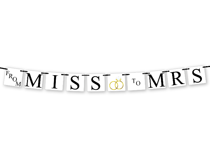 diy miss to mrs sign - bling bridal shower decorations - Celebrating Together