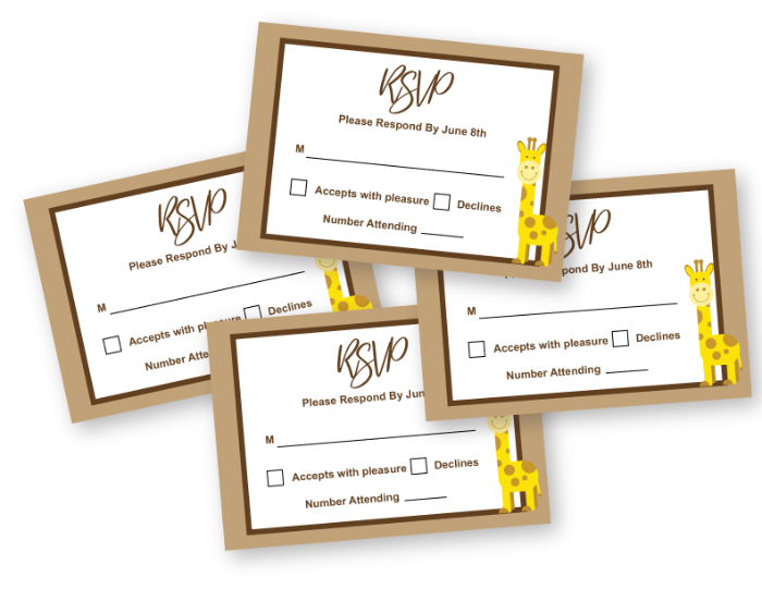 printable baby shower rsvp cards - Celebrating Together