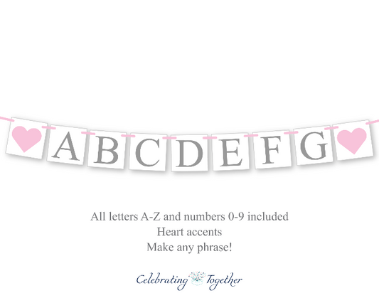 diy custom phrase banner - Celebrating Together