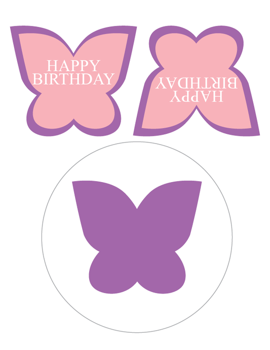 Printable butterfly birthday party decoration - Celebrating Together