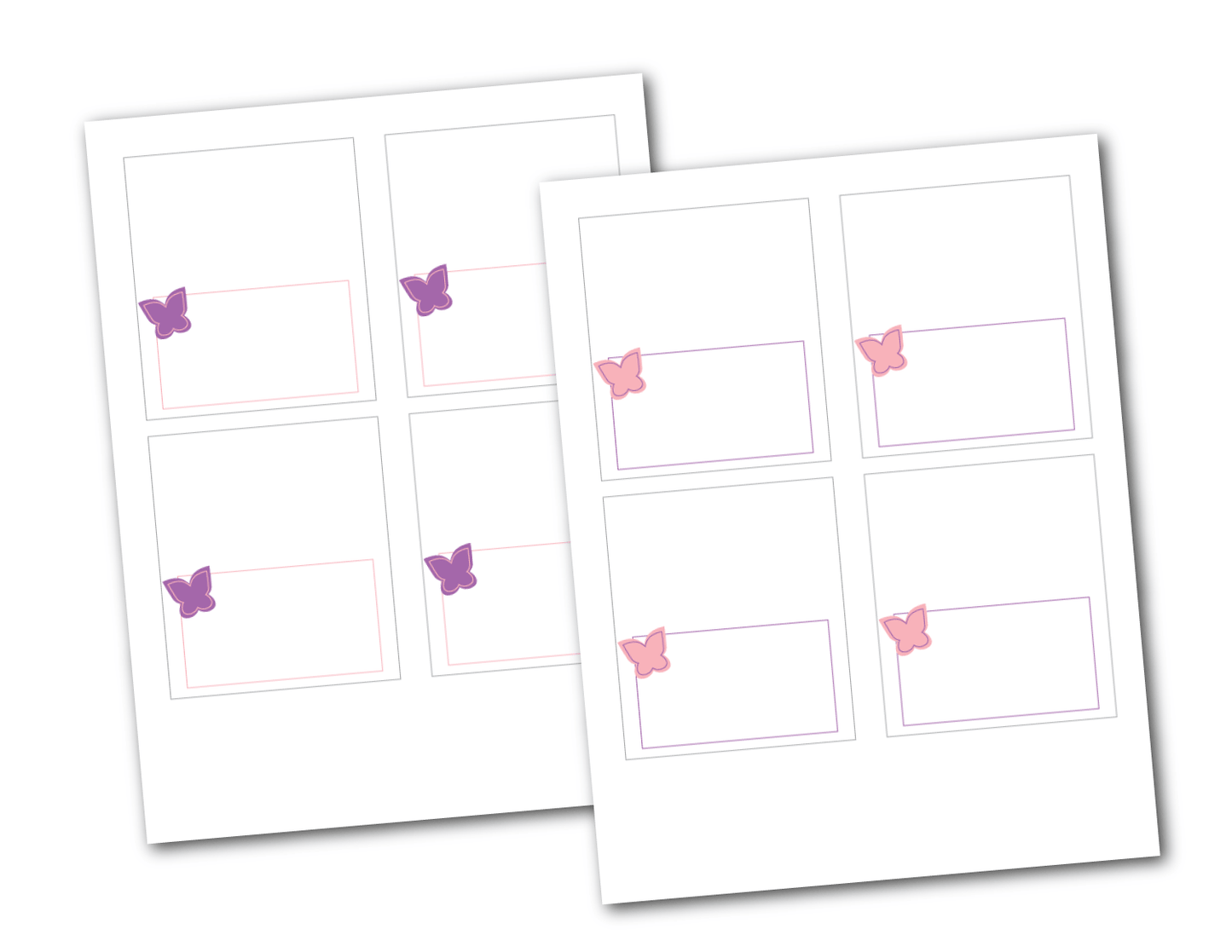 DIY butterfly tent cards for birthday parties and baby showers - Celebrating Together