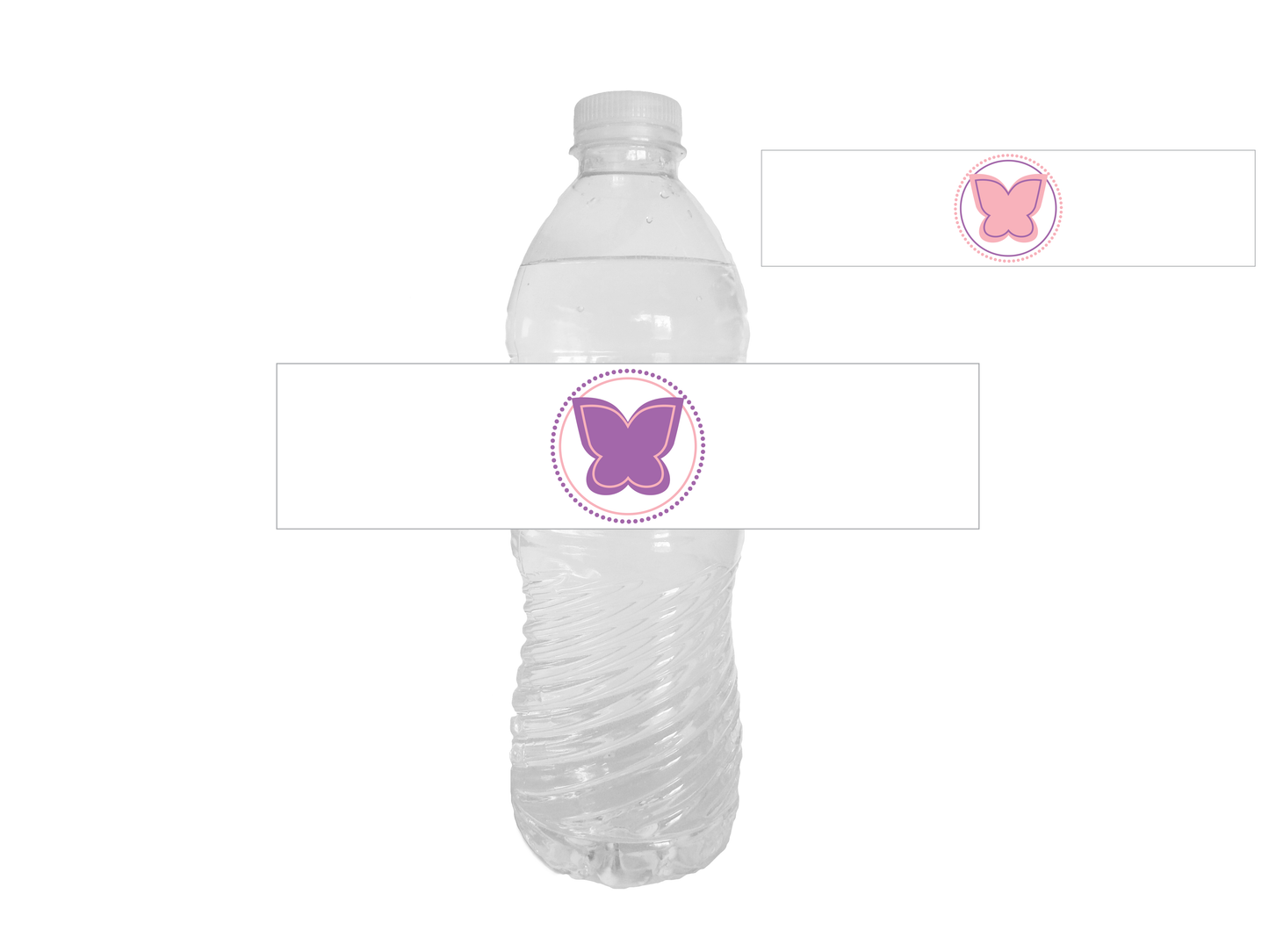 Pink and purple butterfly bottle wraps - Celebrating Together