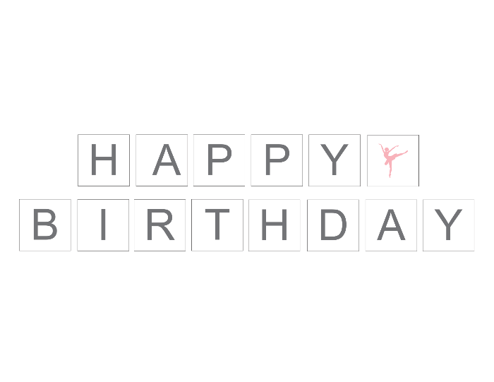 pink ballerina birthday banner - Celebrating Together