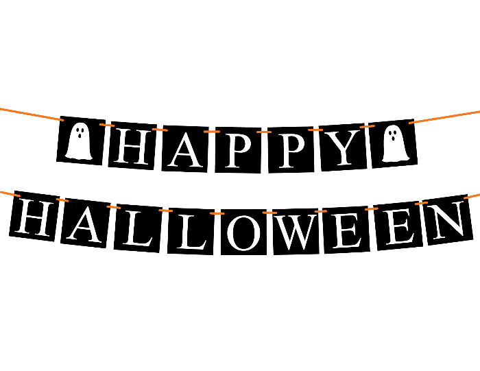 DIY happy halloween banner - Celebrating Together