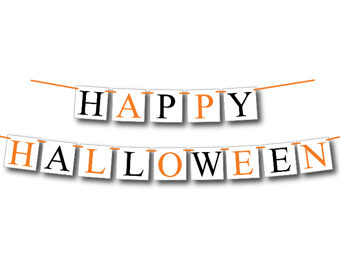 DIY happy halloween banner - Celebrating Together
