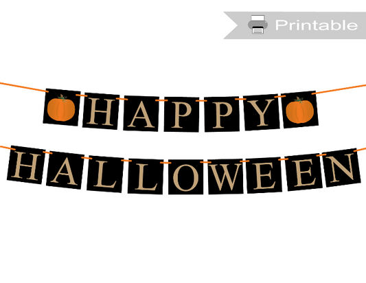 DIY happy halloween banner - Celebrating Together