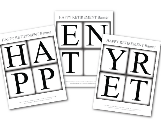 DIY happy retirement banner - Celebrating Together