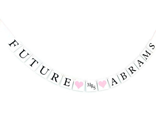 Future Mrs Banner - Personalized Name - Hearts
