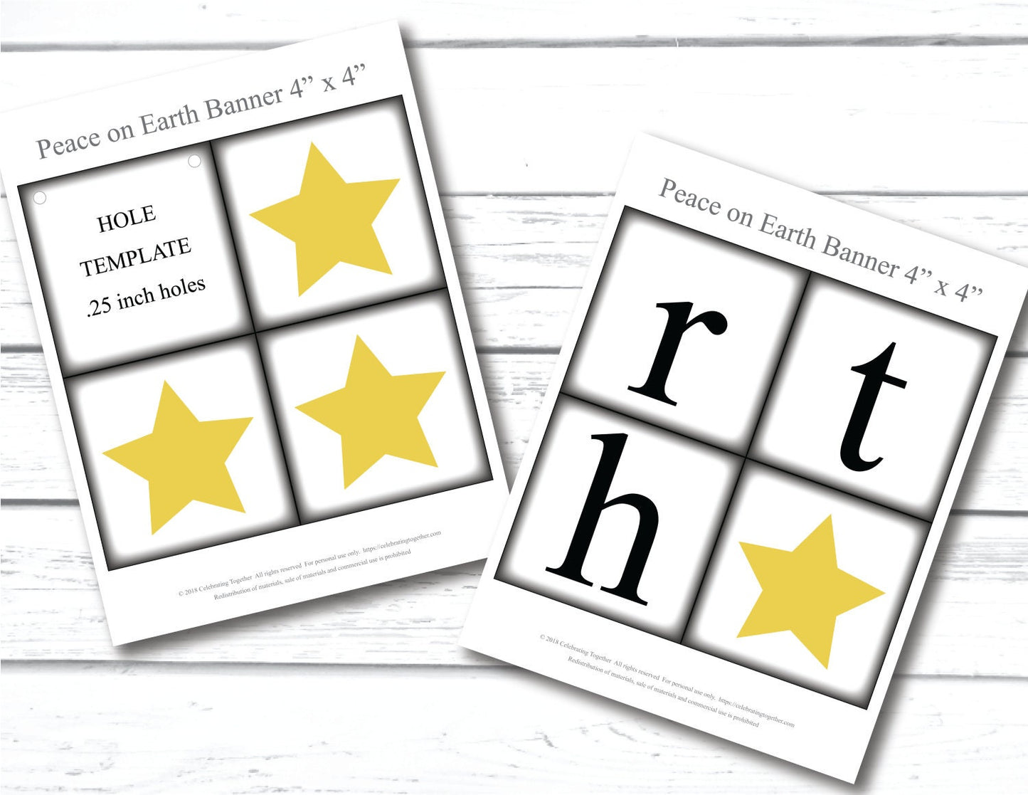 PRINTABLE Peace on Earth Banner with gold stars, instant download christmas garland for living room mantel, holiday fireplace decor