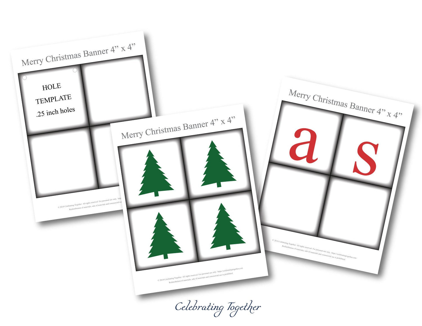 PRINTABLE Merry Christmas Banner, instant download christmas garland for living room mantel, evergreen tree fireplace decor diy holiday sign