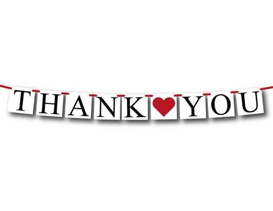 Thank you banner - thanks banner - bridal shower decor - baby shower decor
