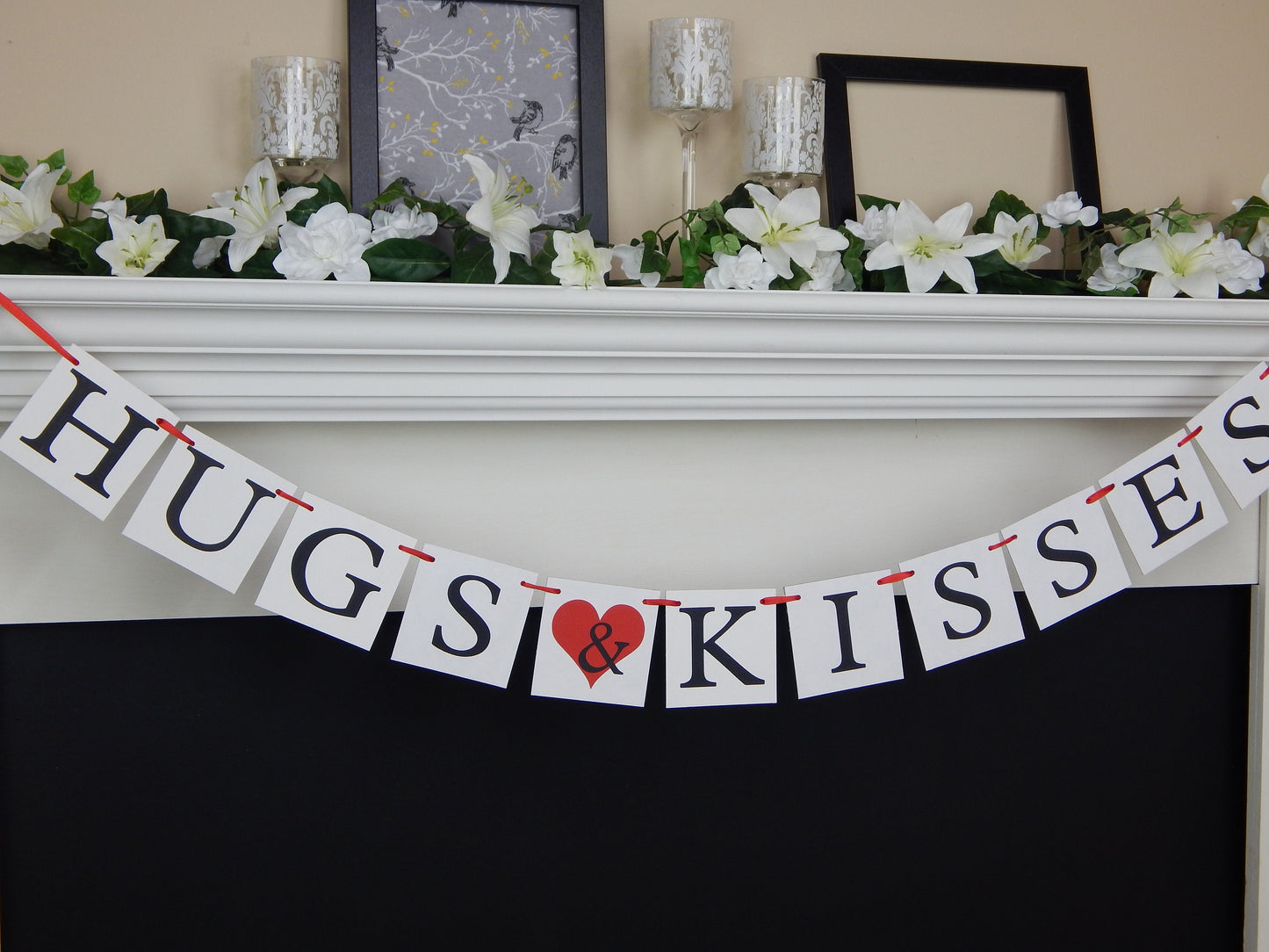 hugs & kisses banner - valentines day decorations